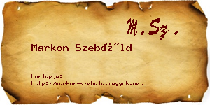 Markon Szebáld névjegykártya